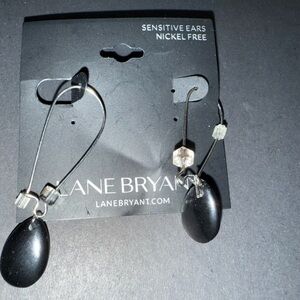 Lane Bryant Black Teardrop Earrings